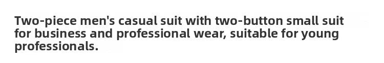 Mandotos International men's casual two-piece suit with cotton fabric, youthful style, suitable for office wear in spring, summer, and autumn.