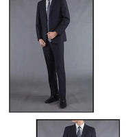 Mandotos International men's casual two-piece suit with cotton fabric, youthful style, suitable for office wear in spring, summer, and autumn.