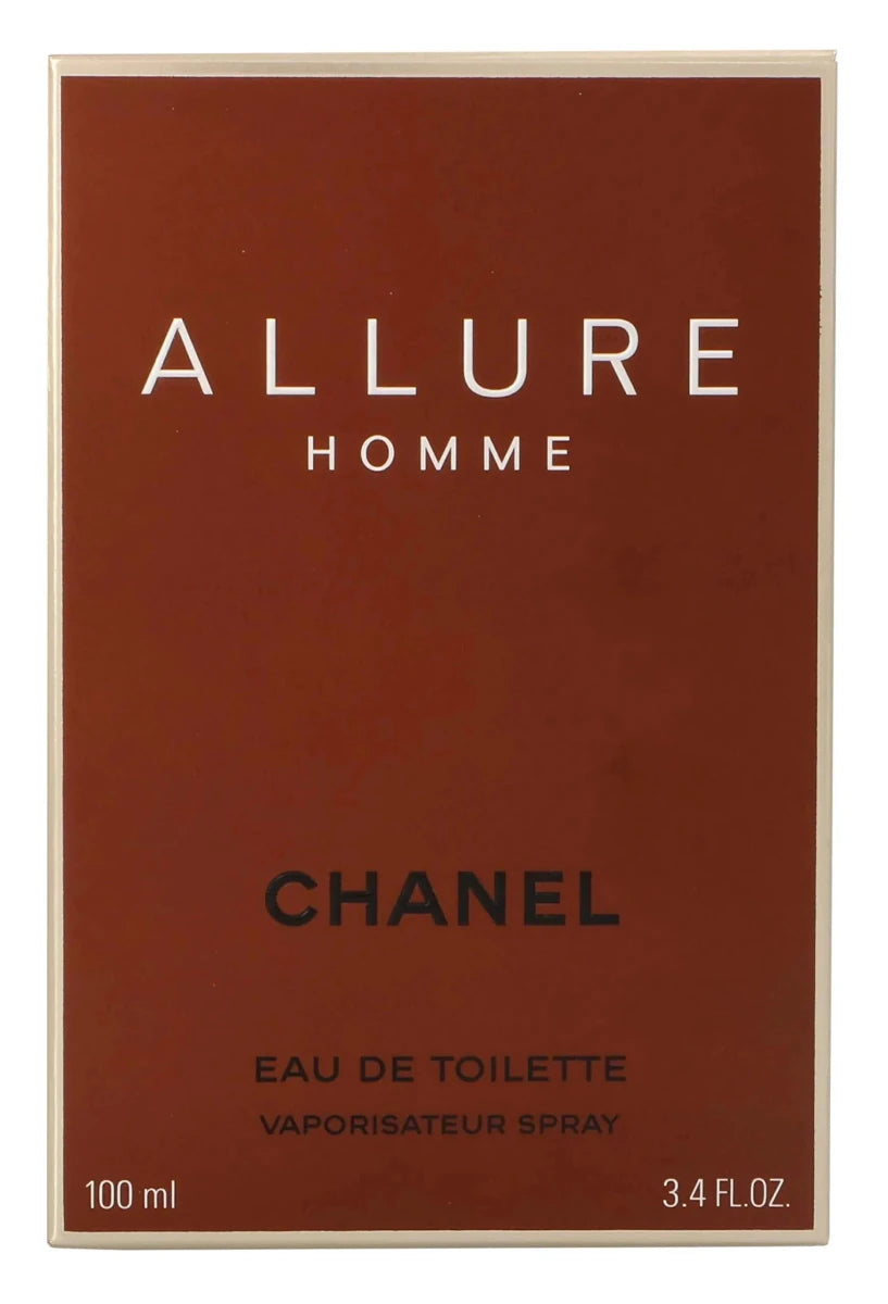 Chanel Allure Men 3.4 oz EDT Mist in a sleek bottle, showcasing the luxurious fragrance for men from Mandotos International.
