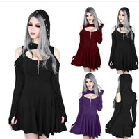 Mandotos International chic hooded zip dress with long sleeves and a stylish design, perfect for casual or trendy outfits.