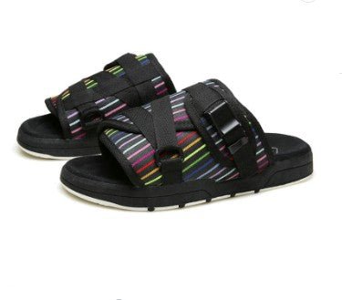 Unisex beach slides by MANDOTOS INTERNATIONAL featuring a stylish design and comfortable slip-on style for casual wear.