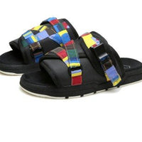 Unisex beach slides by MANDOTOS INTERNATIONAL featuring stylish design and comfortable slip-on style for casual wear.