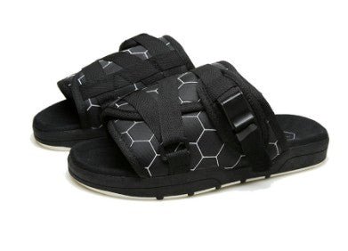 Unisex beach slides by MANDOTOS INTERNATIONAL featuring stylish design and comfortable fit, perfect for casual summer wear.