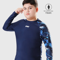 Children's swimwear for boys, two-piece sun-protective swim trunks by Mandotos International, 2026 model, hot spring set.