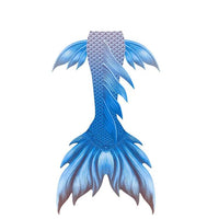 Shiny mermaid tails swimsuit by MANDOTOS INTERNATIONAL featuring a colorful, fitted mermaid skin design for swimming and cosplay.