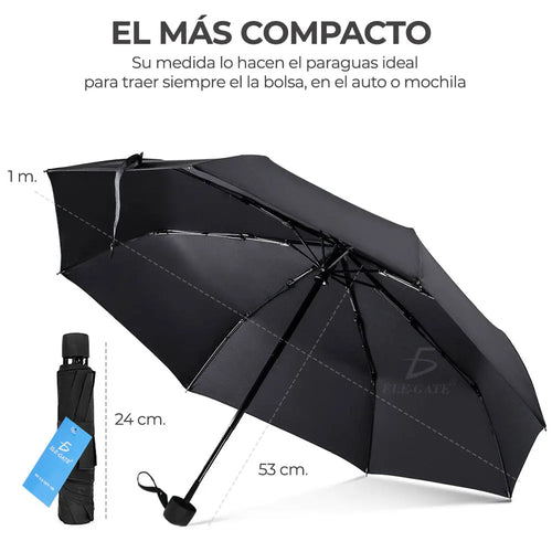 Compact folding mini umbrella from MANDOTOS INTERNATIONAL with UV printing, ideal for travel and sunny weather protection.