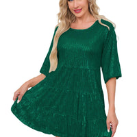 Mandotos International cross-border fashion sequined dress featuring Europe and US style, with shimmering sequins and elegant design.