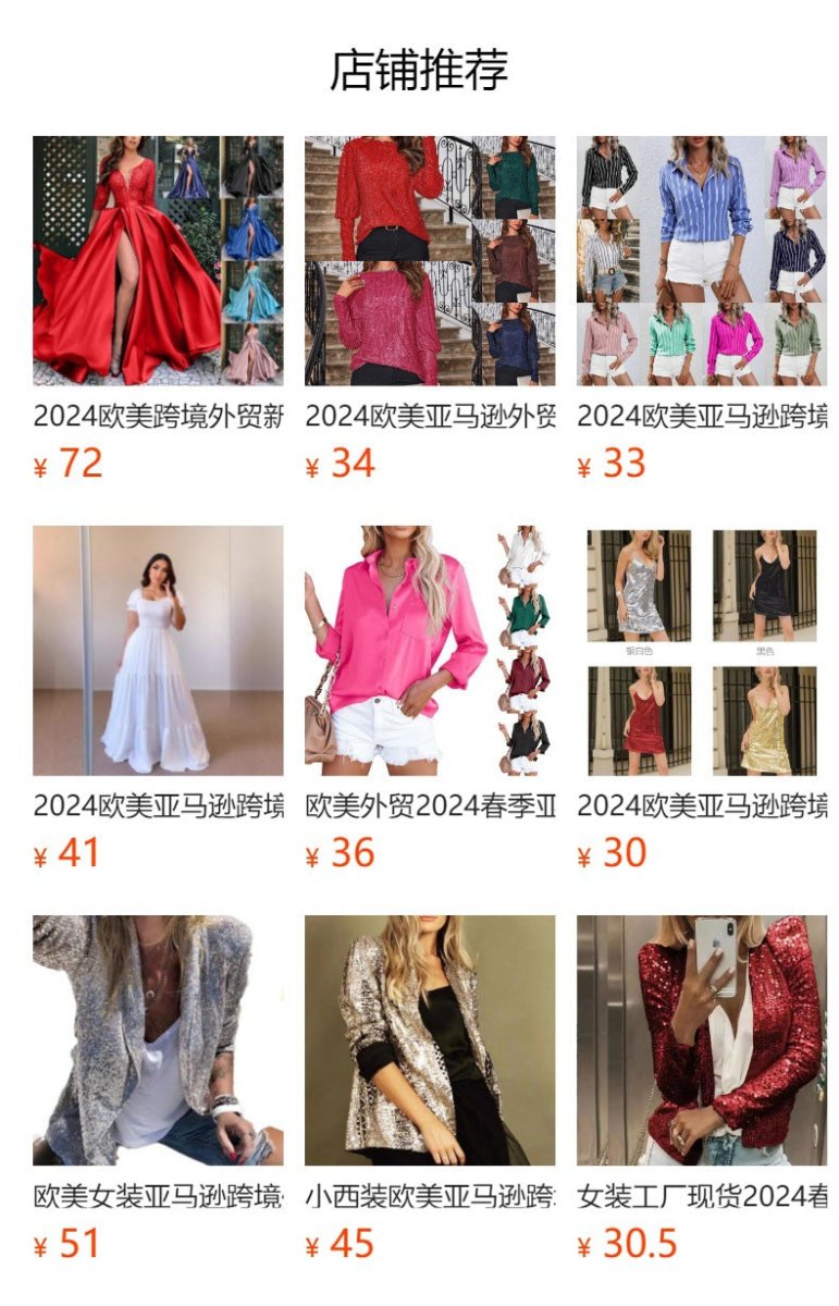 Mandotos International cross-border fashion sequined dress featuring European and US style design, shiny sequined fabric, and elegant fit.
