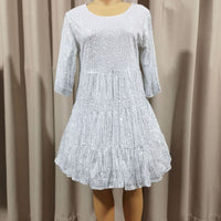 Mandotos International cross-border fashion sequined dress showcasing Europe and US style with shimmering sequins and elegant design.