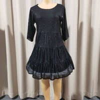 Mandotos International cross-border fashion sequined dress with European and US style, featuring sparkling sequins and a stylish silhouette.