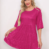 Mandotos International cross-border fashion sequined dress featuring European and US style, with sparkling embellishments and a stylish silhouette.