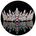 Crystal Elegance wedding tiara by MANDOTOS INTERNATIONAL featuring sparkling crystals and intricate metal detailing.