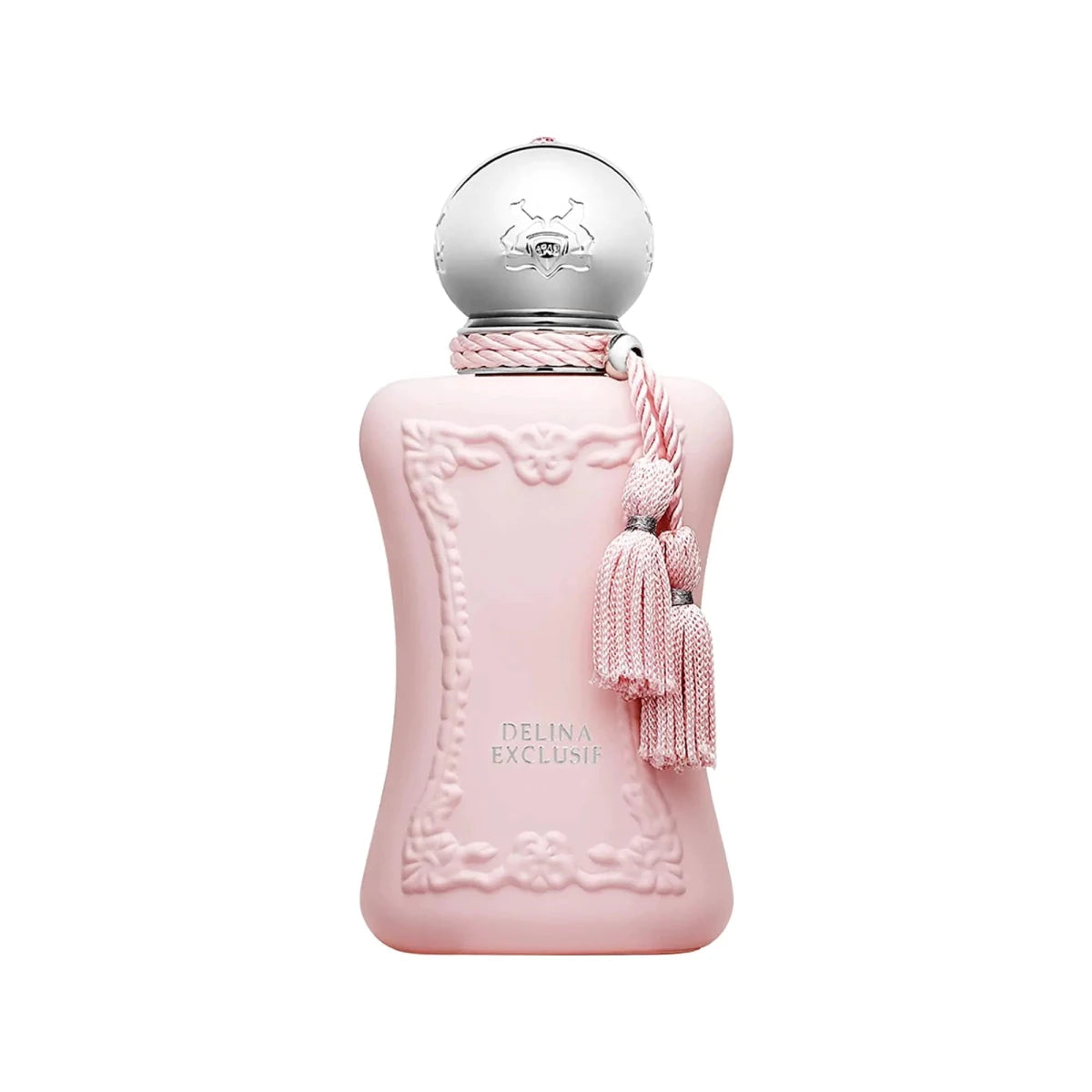Delina Exclusif Floral Essence perfume by Mandotos International in a 1 FL OZ bottle, showcasing elegant floral fragrance packaging.
