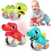 Colorful Dino Dash toddler car toy by MANDOTOS INTERNATIONAL featuring playful dinosaur characters for young children.