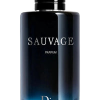 Dior Sauvage men's parfum spray in 3.4 ounces, featuring sleek bottle design and elegant packaging.