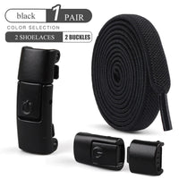 Elastic no-tie shoelaces with press lock from MANDOTOS INTERNATIONAL, suitable for kids and adults' sneakers.