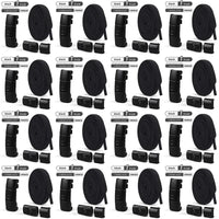 Elastic no-tie shoelaces with press lock for sneakers by MANDOTOS INTERNATIONAL, suitable for kids and adults, shown on sneakers.
