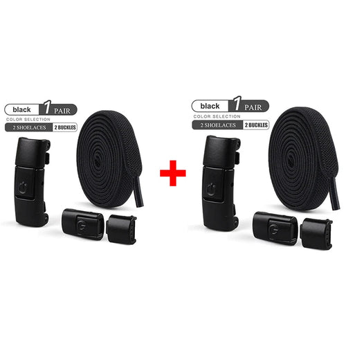 Elastic no-tie shoelaces with press lock for sneakers, suitable for kids and adults, by MANDOTOS INTERNATIONAL.