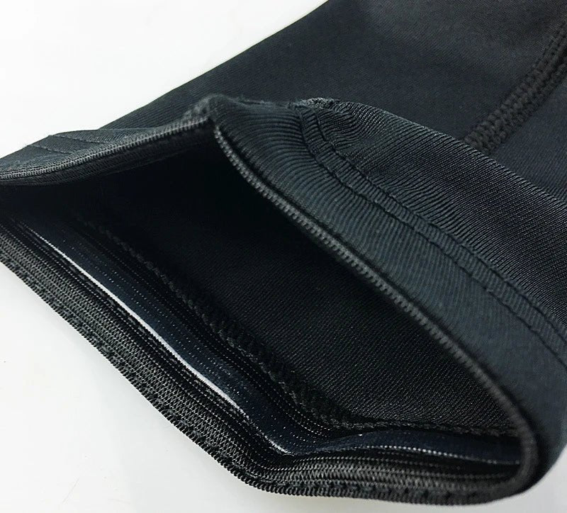Mandotos International elastic sun protection arm sleeves with compression and quick-dry fabric for outdoor activities.