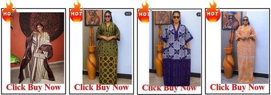 Elegant African V-neck maxi dress by MANDOTOS INTERNATIONAL, featuring intricate patterns and flowing fabric for wedding parties.