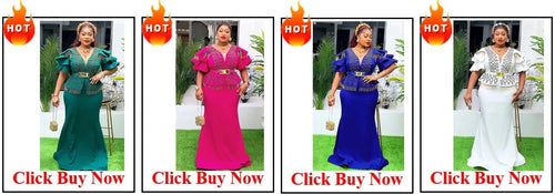 Elegant African V-neck maxi dress by MANDOTOS INTERNATIONAL featuring stylish design, perfect for wedding parties.