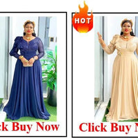 Elegant African V-neck maxi dress by MANDOTOS INTERNATIONAL, featuring intricate patterns and flowing fabric for wedding parties.