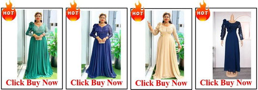 Elegant African V-neck maxi dress by MANDOTOS INTERNATIONAL, featuring intricate patterns and flowing fabric for wedding parties.