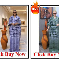 Elegant African V-neck maxi dress by MANDOTOS INTERNATIONAL, perfect for wedding parties, featuring vibrant fabric and stylish design.