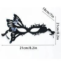 Elegant velvet mask from MANDOTOS INTERNATIONAL, perfect for Halloween and masquerade balls, featuring intricate design and headpiece style.