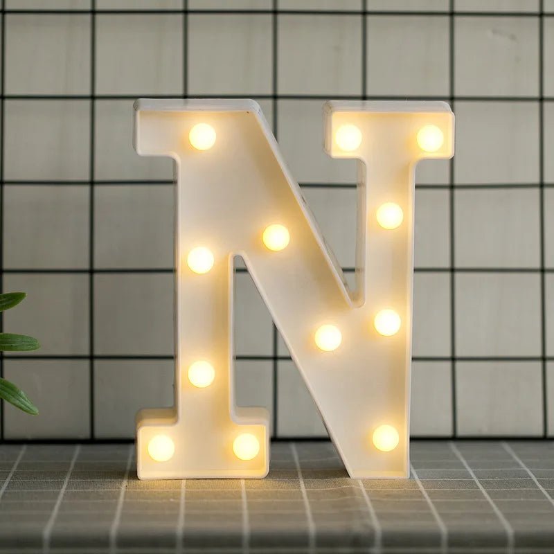 Mandotos International ELEGATE LED 54 N 3D letter light spotlight lamp for alphabet decor with Mexico theme.