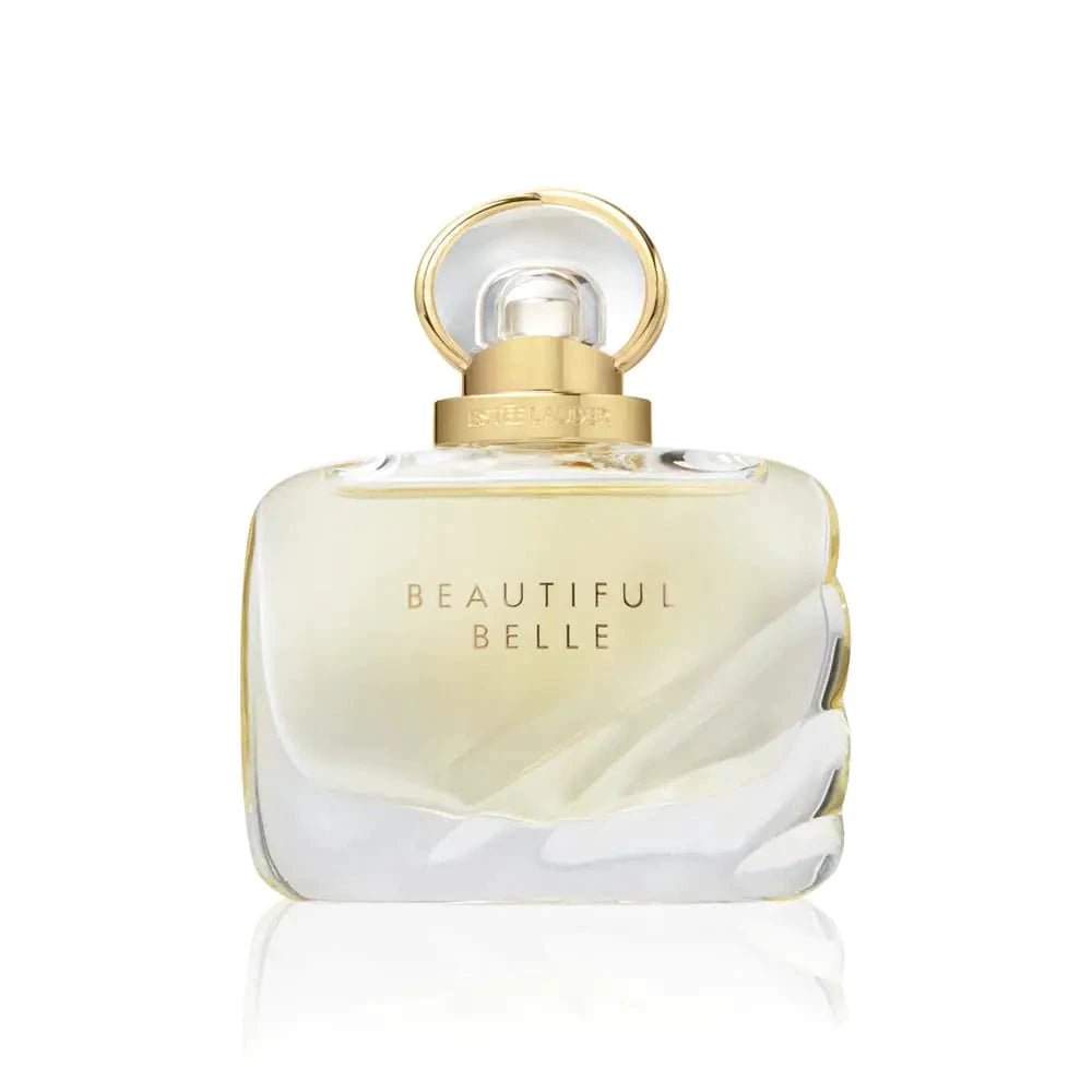 Estée Lauder Beautiful Belle Eau de Parfum spray with lychee, rose petals, and mimosa notes, 1.7 fl oz, for women.