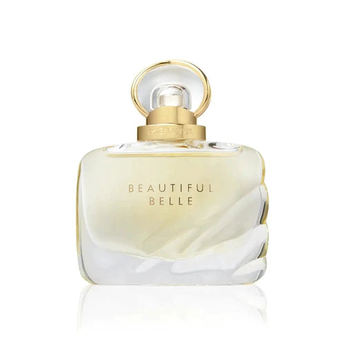 Estée Lauder Beautiful Belle Eau de Parfum spray featuring lychee, rose petals, and mimosa notes, 1.7 fl oz.