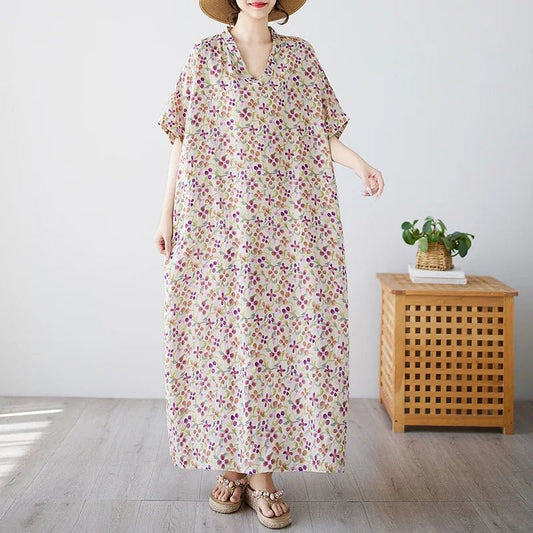 Ethnic Bohemian beach dress for women by MANDOTOS INTERNATIONAL, featuring casual, stylish design with vibrant patterns.