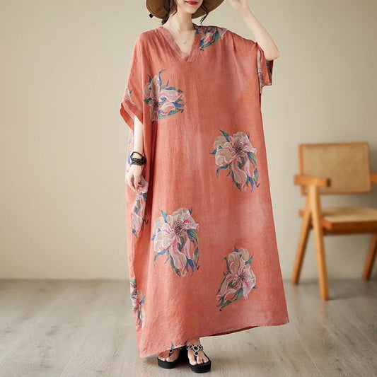 Ethnic Bohemian beach dress for women by MANDOTOS INTERNATIONAL, casual and fashionable with colorful ethnic patterns.