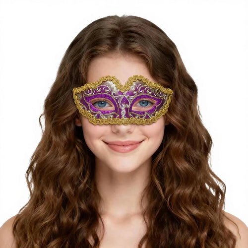 Handcrafted party mask by MANDOTOS INTERNATIONAL featuring intricate designs for carnival and social events.