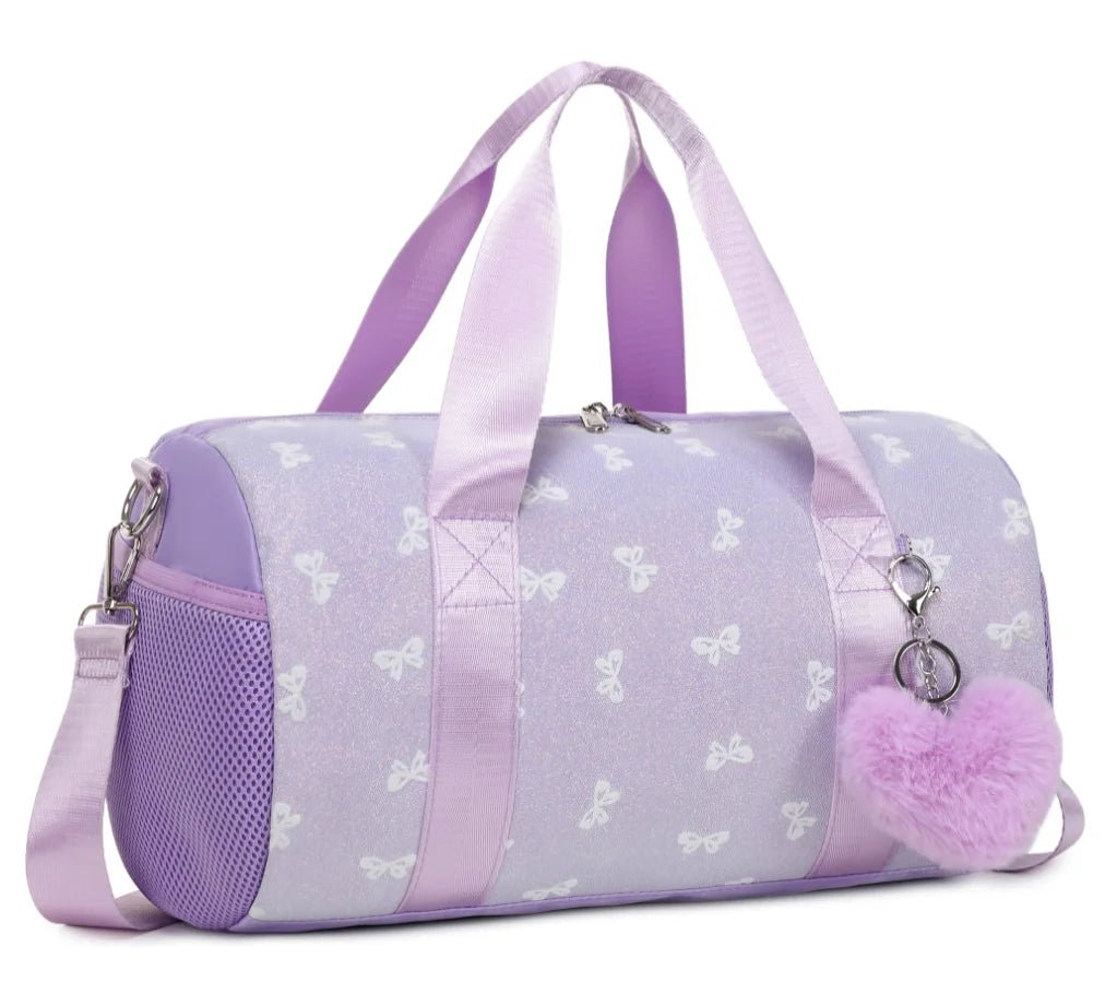 Fashionable MANDOTOS backpack with bowknot pattern, foldable design, 20-35L capacity, suitable for travel or daily use.