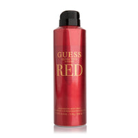 GUESS Red Charm men's body spray in 6 oz bottle, featuring a vibrant red design, from MANDOTOS INTERNATIONAL.