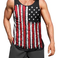 Mandotos International Hawaiian palm print men's tank top, perfect for summer beach trips and casual outdoor wear.