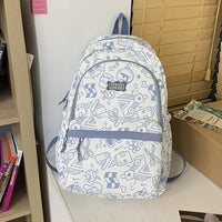 High capacity plaid student backpack by MANDOTOS INTERNATIONAL with cute print, ideal for school and daily use