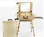 Mandotos International high-quality makeup travel rolling carry case with lights, cosmetic trolley suitcase for beauty essentials.