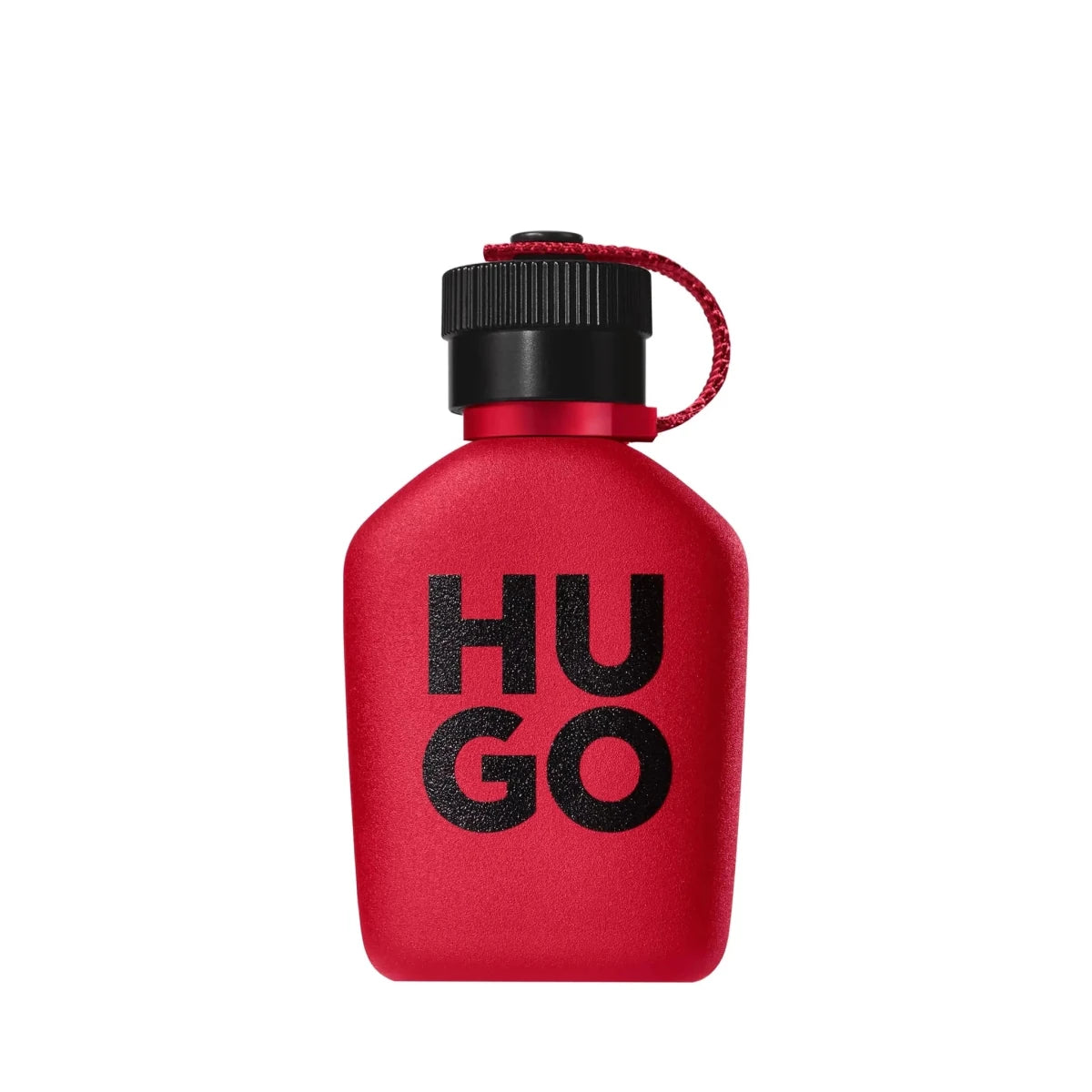 Hugo Boss HUGO Intense Eau de Parfum for Men 75ml bottle, sleek glass design with black cap, on a neutral background.