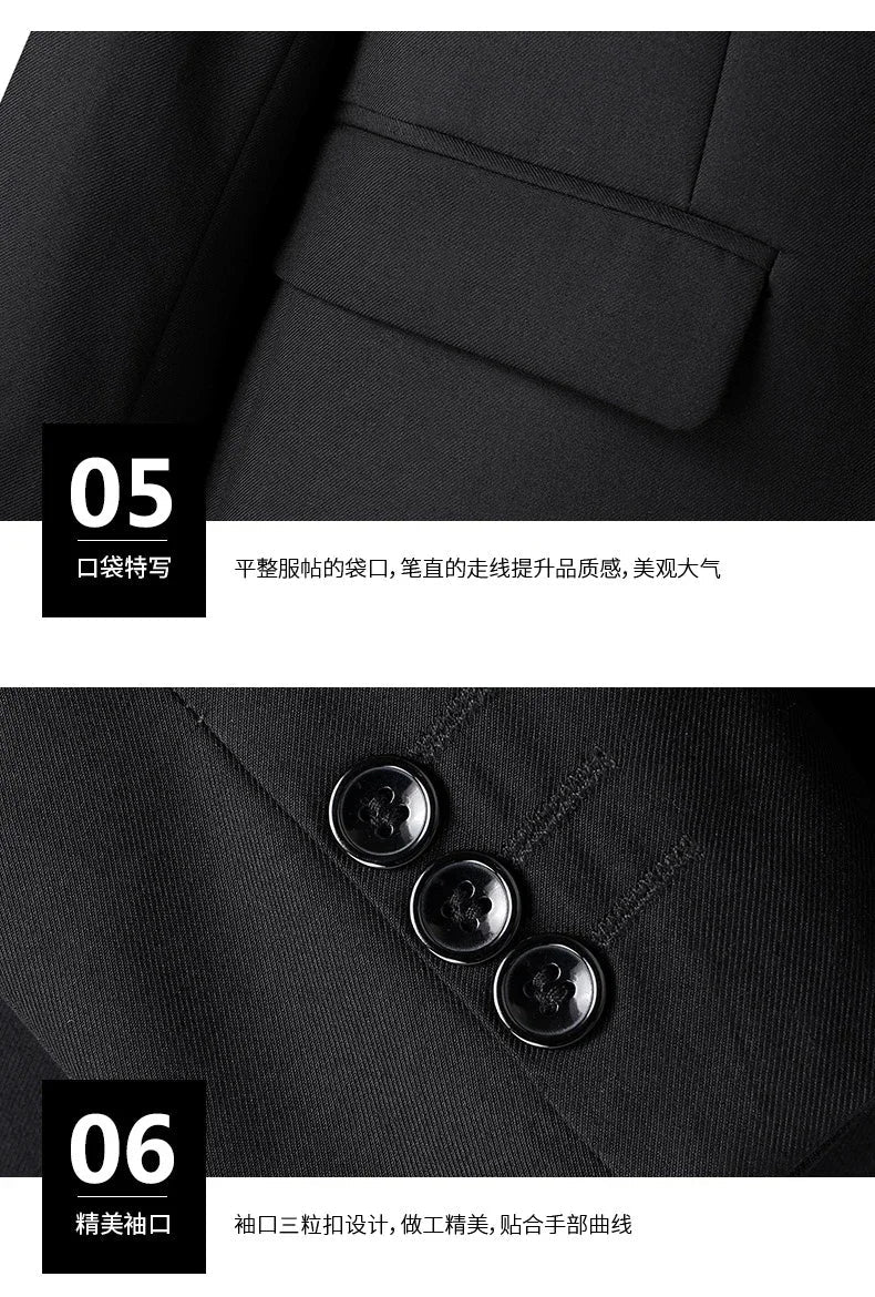 Italian style slim fit 8XL business suit set by MANDOTOS INTERNATIONAL, perfect for wedding groom or best man attire.