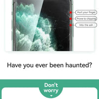 Mandotos International Joyroom iPhone Pro Max HD tempered glass screen protector set with 1, 2, or 3 pieces for full screen protection.