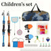 Kids travel spinning rod and reel set by MANDOTOS INTERNATIONAL, lightweight and sensitive fishing rod for children.