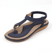 Ladies' chic beach flip flops by MANDOTOS INTERNATIONAL featuring stylish design and comfortable soles for summer wear.