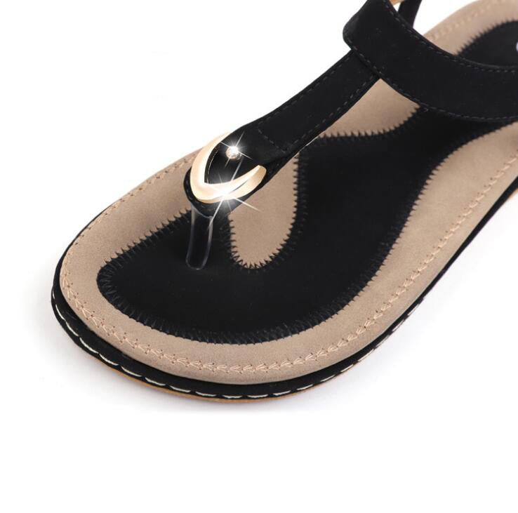 Ladies' chic beach flip flops by MANDOTOS INTERNATIONAL featuring stylish straps and comfortable soles for summer wear.