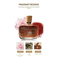 Luxury Arabian Musk Oud and Cedarwood men's Eau De Toilette by Mandotos International, featuring a sleek bottle with aromatic scent.
