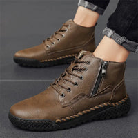 Luxury Italian handmade men's hiking shoes by MANDOTOS INTERNATIONAL, designed for outdoor sports and travel adventures.