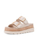 Madden Girl Chic Mythical Flats in bone color, size 6, featuring a stylish slip-on design with a sleek, modern look.