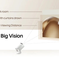 Mandotos International Magcubic Pro 4K Android 11 projector with dual WiFi 6 and Bluetooth 5.0, suitable for home cinema and outdoor use.